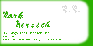 mark mersich business card